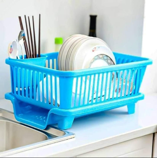 3 in 1 Kitchen Dish Drainer – Space-Saving Rack for Easy Drying