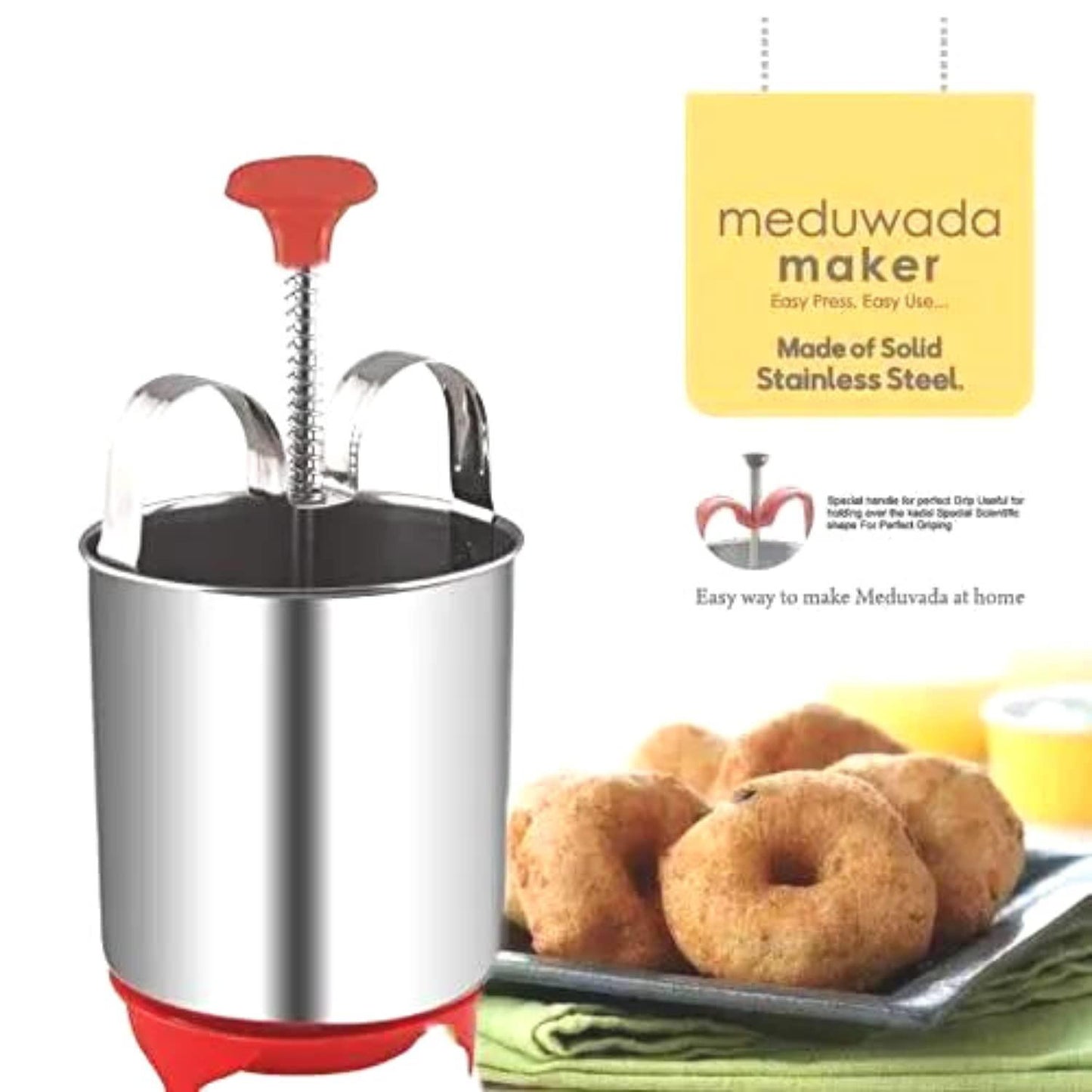 Stainless Steel Medu Vada Maker with Stand – Perfect South Indian Vadas