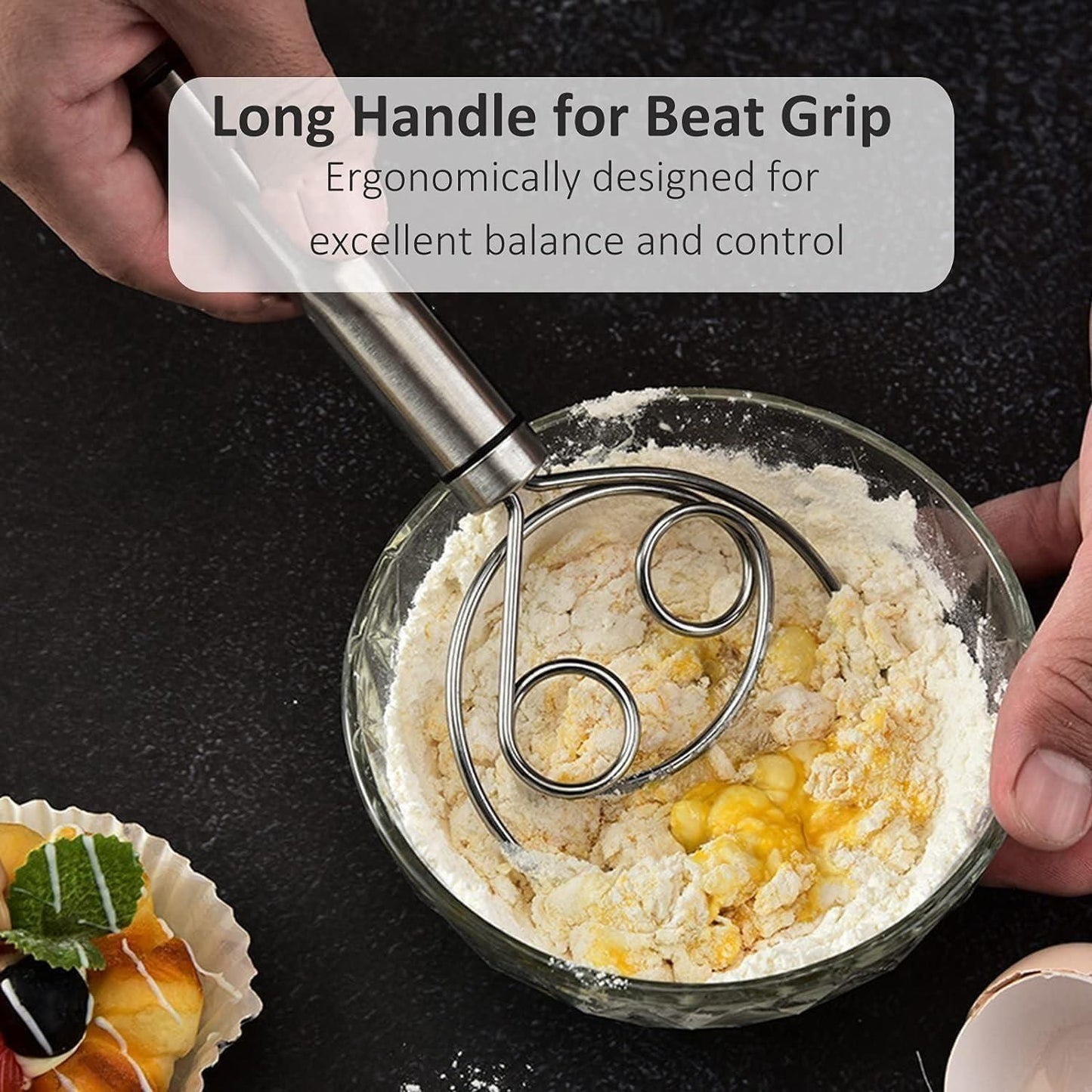 Dishwasher Safe Whisk(Bread Whisk, Dough Whisk)