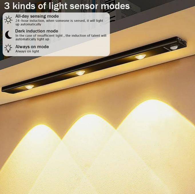 LED LIGHT(PIR) Motion Sensor Cabinet  With USB Rechargeble