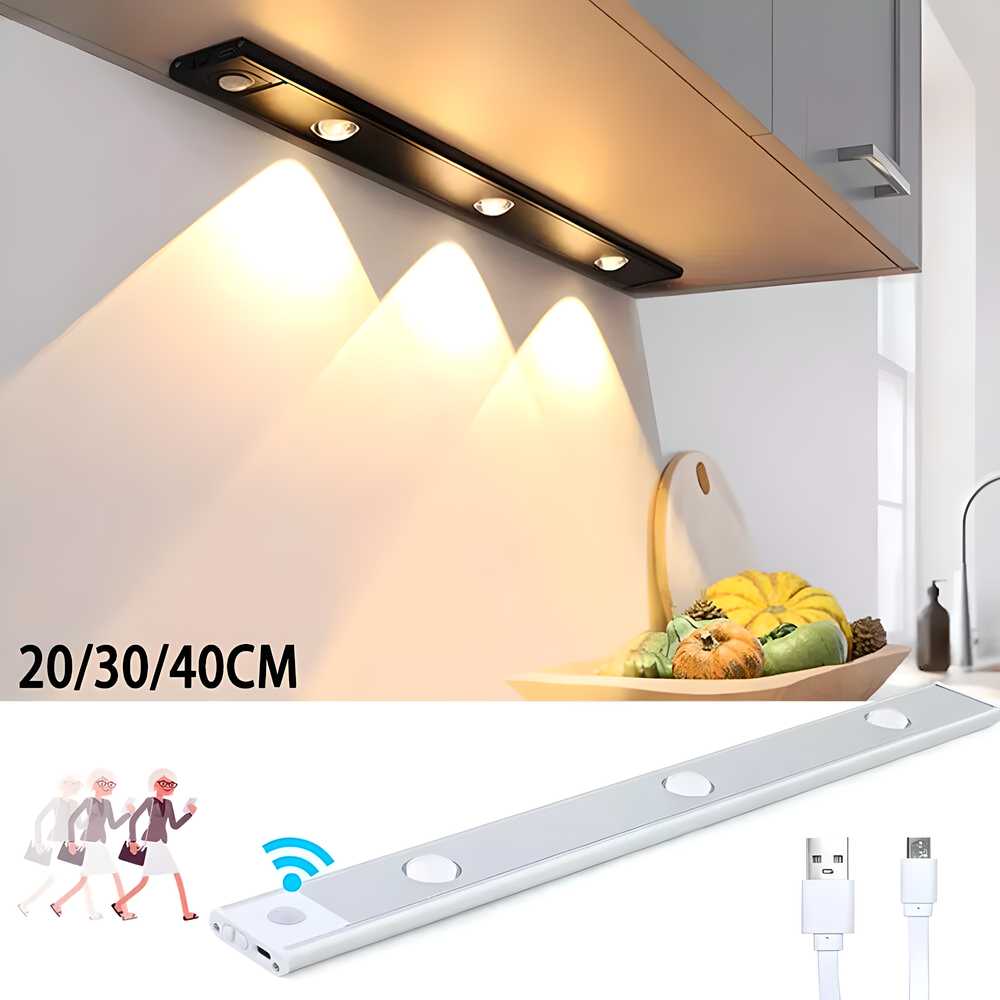 LED LIGHT(PIR) Motion Sensor Cabinet  With USB Rechargeble